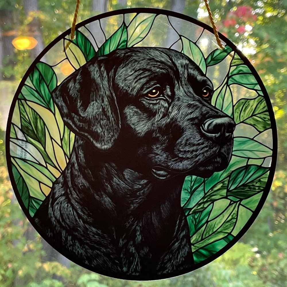 Suncatcher Acrylic Black Labrador Retriever 7 3/4” Dog Pet Home Decor New Lab